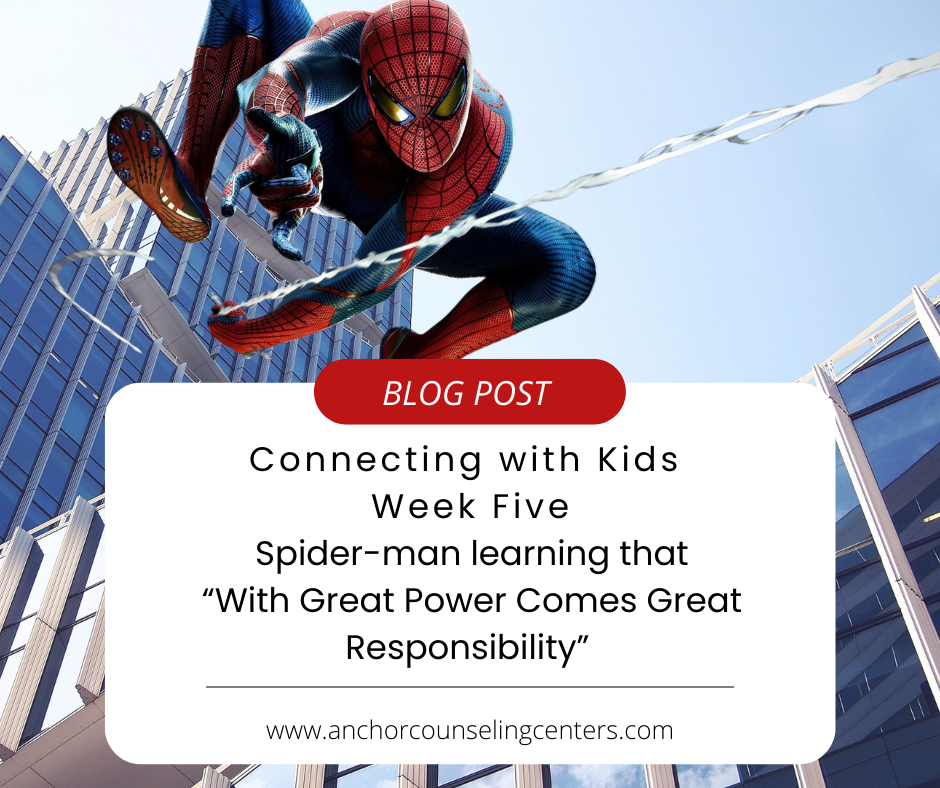 Week 5- Spider-man learning “With Great Power Comes Great Responsibility”